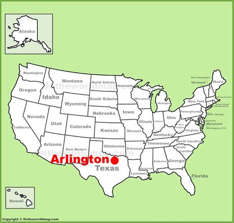 Arlington (Texas) location on the U.S. Map - Ontheworldmap.com