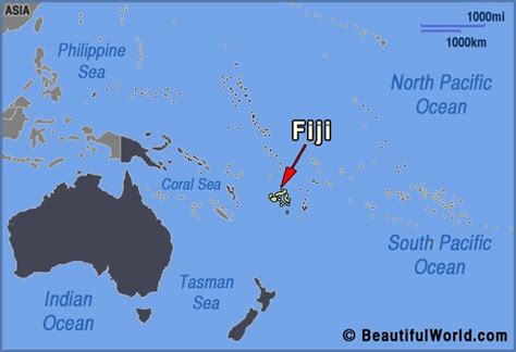 Map of Fiji - Facts & Information - Beautiful World Travel Guide