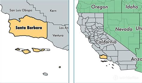 Santa Barbara County, California / Map of Santa Barbara County, CA ...