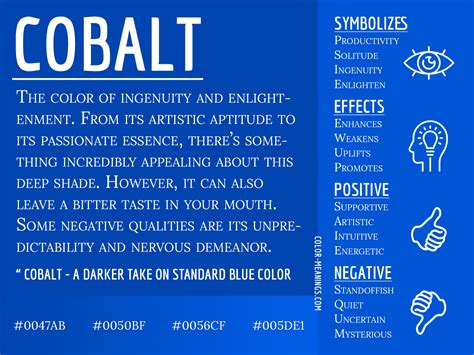 Cobalt Color Meaning: The Color Cobalt Symbolizes Ingenuity and ...