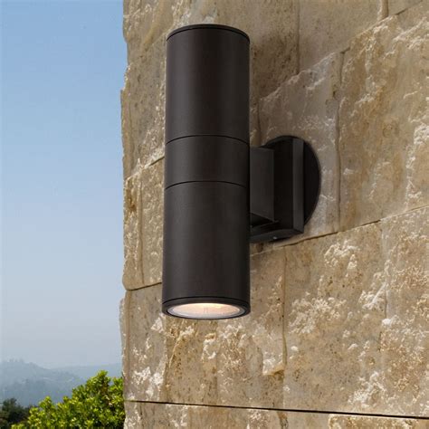 Possini Euro Design Modern Outdoor Wall Light Fixture Black 11 3/4 ...