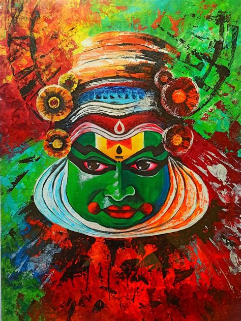 Kathakali Painting South Indian Art ORIGINAL Painting/ | Etsy