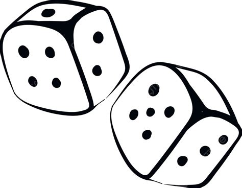 Illustration Of Dice In Sketch Vector Or Color Mode Vector, Gambling ...