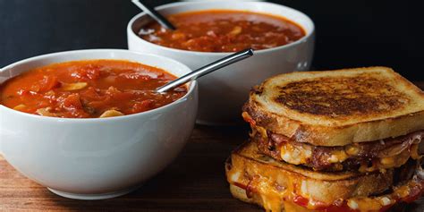 Roasted Tomato Soup with Grilled Cheese Toasties - Andrew Zimmern