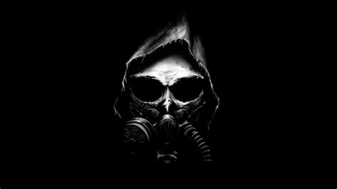 HD wallpaper: 4K, Apocalypse, Dark background, Black, Minimal, Gas mask ...