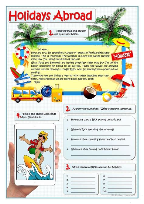 HOLIDAYS ABROAD | Holiday worksheets, English lessons for kids, English ...