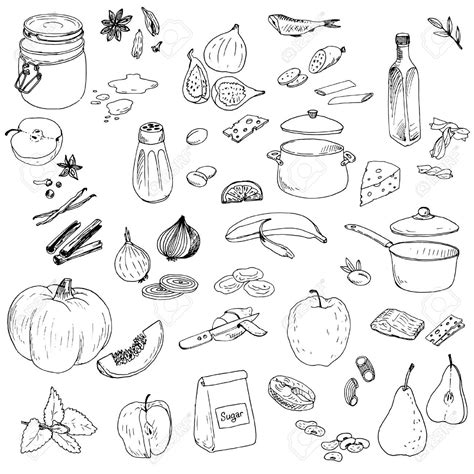 food line drawings | Food drawing, Line drawing, Drawings