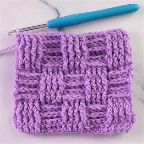 How to Crochet Basket Weave Stitch - Easy for Beginners | TREASURIE