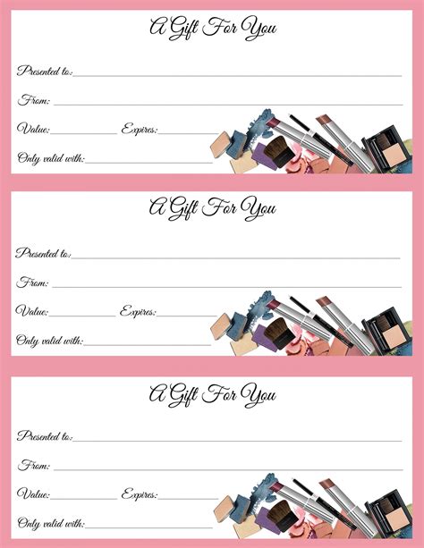 Get Our Printable Younique Gift Certificate Template | Mary kay gift ...