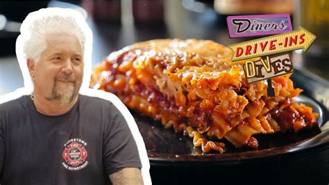 Guy Fieri Eats BARBECUE Lasagna | Diners, Drive-ins and Dives with Guy ...