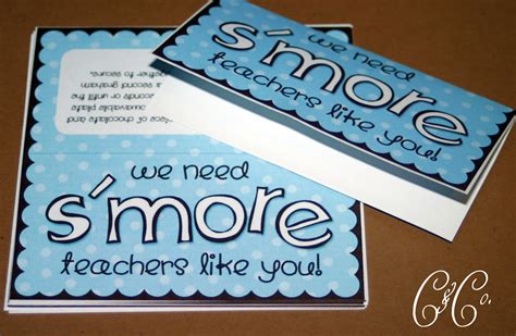 Teacher Appreciation Gifts: Smore Printable