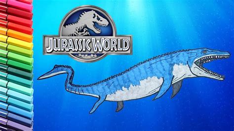 How To Draw A Mosasaurus From Jurassic World Coloring Page Trace ...