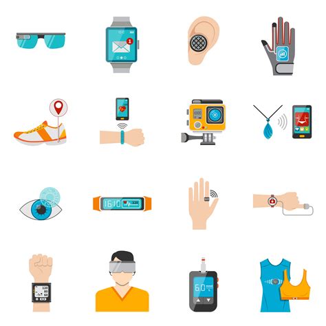 Wearable Technology Icons Set 466635 Vector Art at Vecteezy