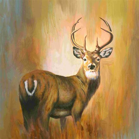 Loon Peak® Golden Deer Days On Canvas Painting | Wayfair