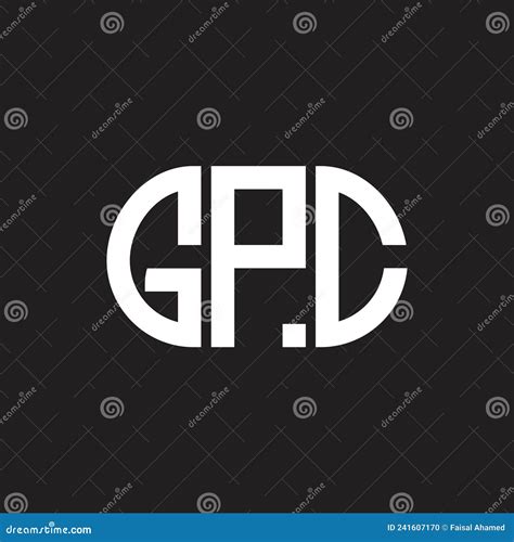 GPC Letter Logo Design on Black Background. GPC Creative Initials ...