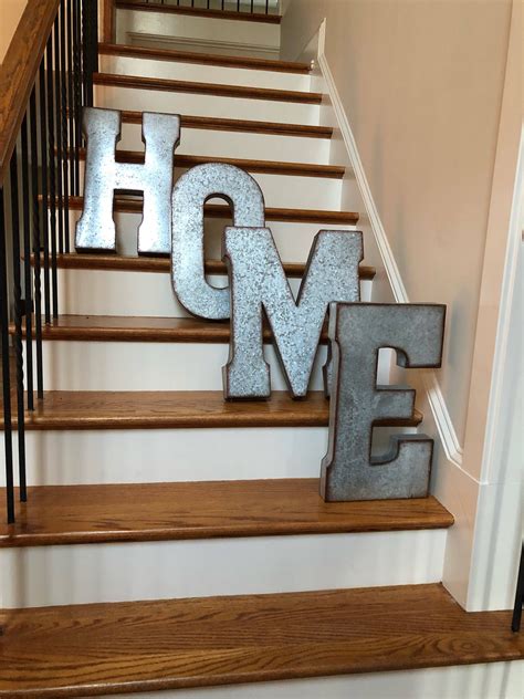 Extra Large Metal Letters/pick COLOR/ Galvanized Metal - Etsy | Metal ...