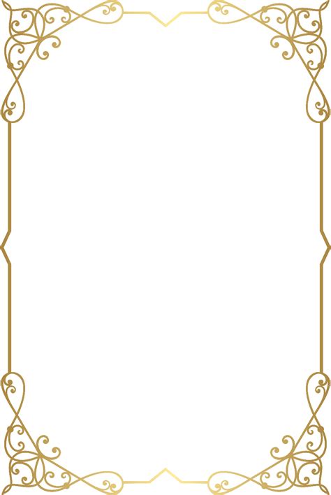 HD Decorative Frame Png - Fancy Gold ...