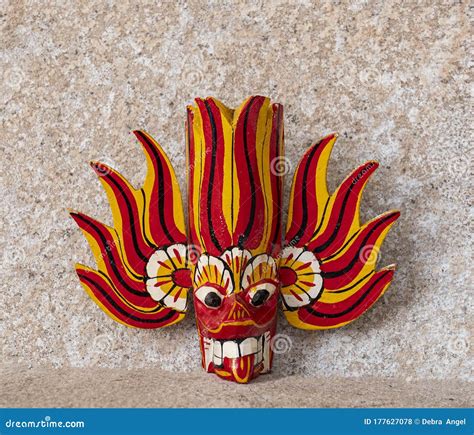 Sri Lankan Masks Traditonal Colourful Wall Masks Stock Photo - Image of ...