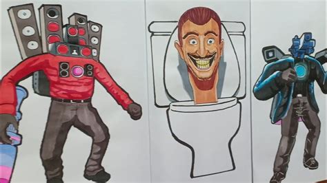 How To Draw Titan camera man and speaker man Vs Skibidi Toilet | Toilet ...