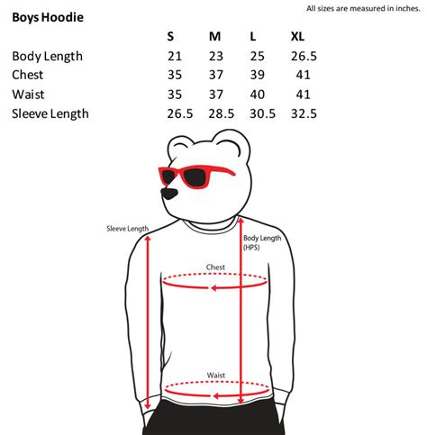 Boys Hoodie Size Chart | Riot Society Clothing