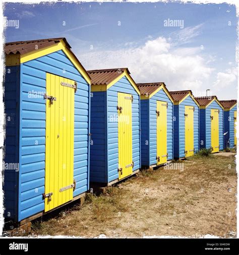 Littlehampton Beach Huts Stock Photo - Alamy