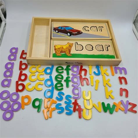 Melissa & Doug Puzzles See and Spell Double-Sided Wooden Word ...