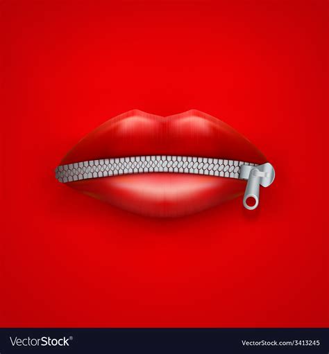 Background womans mouth with closed lips concept Vector Image