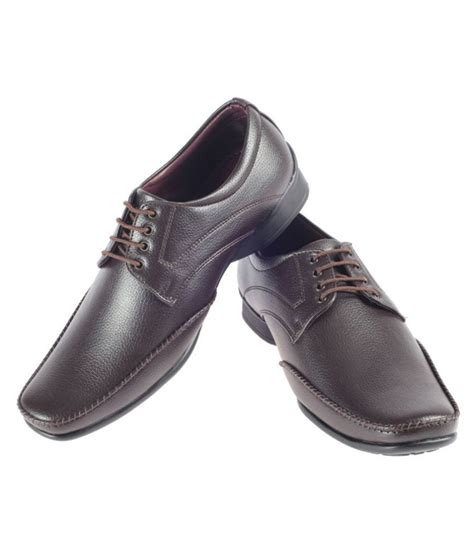 Khadim's Derby Artificial Leather Brown Formal Shoes Price in India ...