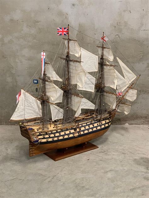 Royal Navy H.M.S. Victory Model Ship, Lord Nelson, Museum Quality For ...