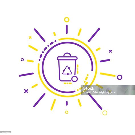 Vector Green Recycling Bin With Recycle Logo Isolated On White ...