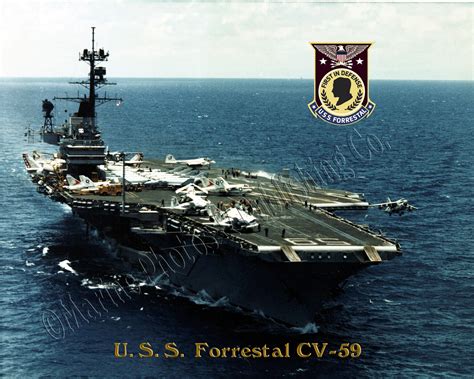 USS FORRESTAL CV 59 Personalized Navy Ship Photo on Canvas Print | eBay