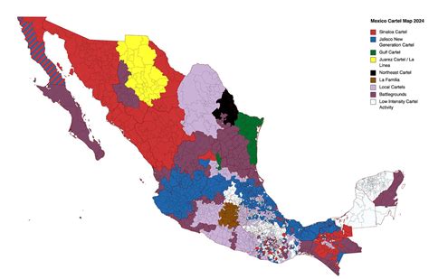 Mexico's Cartel Map 2024 - CrashOut by Ioan Grillo