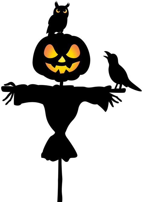 a black and white silhouette of a jack - o - lantern with a bird on it