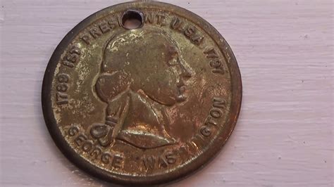 1789 George Washington 1st President Coin - YouTube