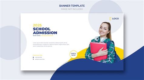 Free PSD | School admission web banner template