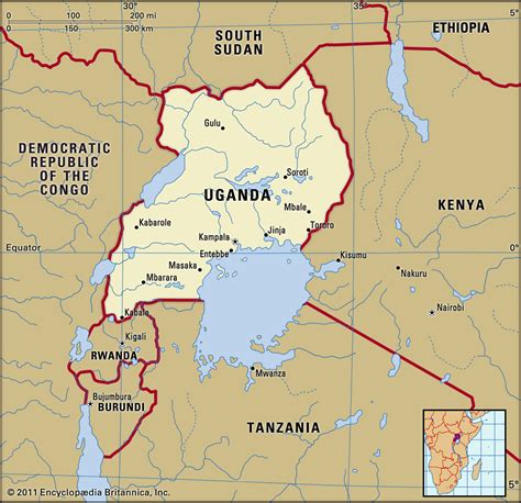 Map Of Uganda Africa – Topographic Map of Usa with States