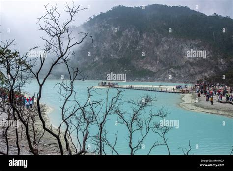 White Crater Lake (Kawah Putih), Bandung, Java, Indonesia Stock Photo ...