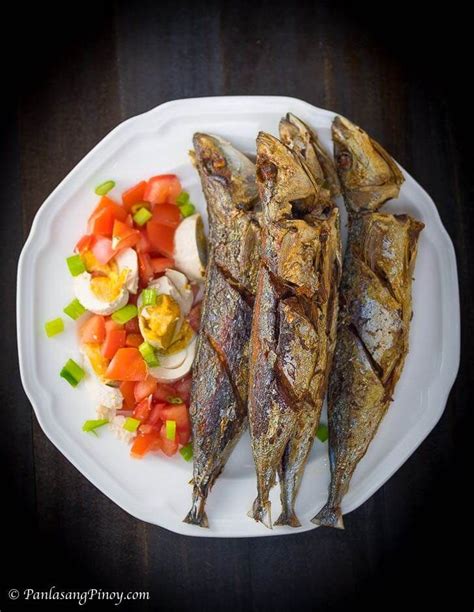 Fried Galunggong with Salted Egg and Tomato Salad | Recipe | Salad ...