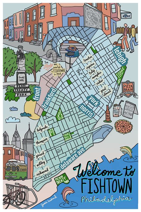 Jessie Husband - Map of Fishtown, Philadelphia | Fishtown philadelphia ...