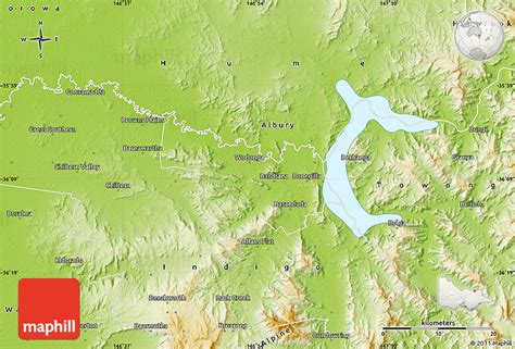 Physical Map of Wodonga