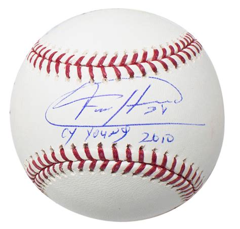 Felix Hernandez Signed OML Baseball with Display Case Inscribed "CY ...