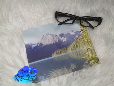 Eyeglass cleaning cloth with photo personalized glass | Etsy