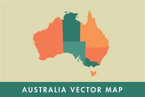 Australia Vector Map | Map vector, Australia map, Illustrated map