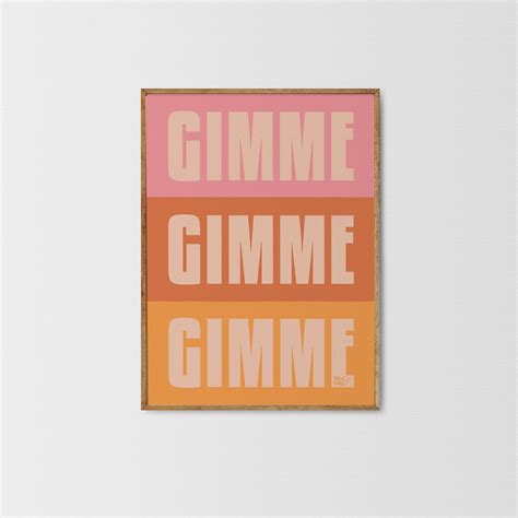 Abba Gimme Gimme Gimme Lyrics Print A1 A2 A3 A4 A5 | Etsy