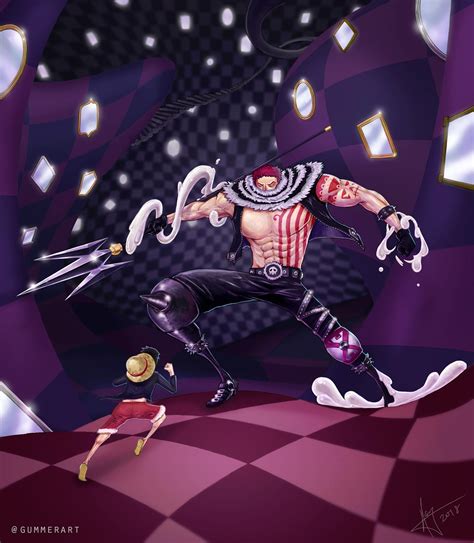 My digital painting of Luffy vs Katakuri : r/OnePiece