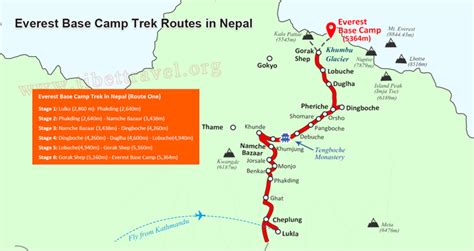 Everest Base Camp Trekking Maps in Nepal