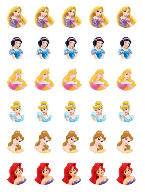 Printable Disney Princess Cupcake Toppers - Printable Word Searches