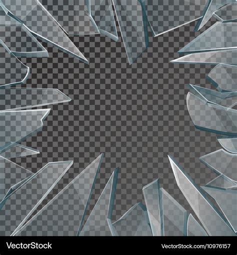 Broken glass window frame Royalty Free Vector Image