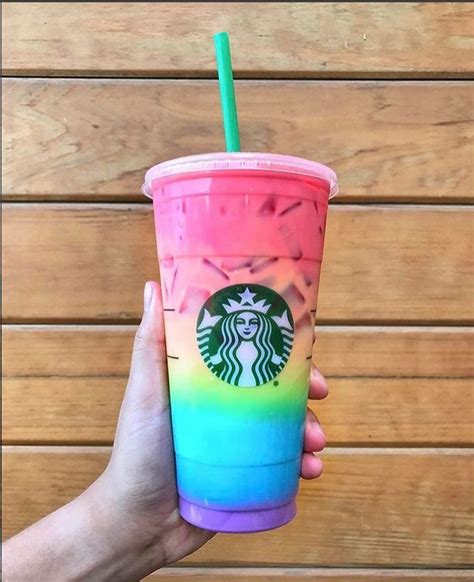 Starbucks Rainbow Drink | Healthy starbucks, Starbucks secret menu ...