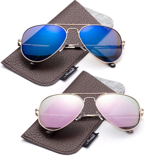 Polarized Aviator Sunglasses Mirrored Lens Classic Aviator Polarized ...